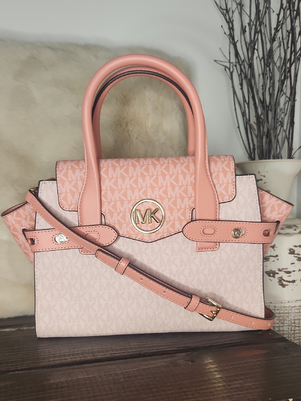 Michael Kors Carmrn Flap Satchel - Picture 1 of 16